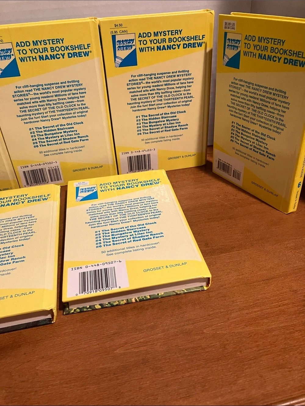 Nancy Drew Yellow Hardcover Mystery Collection - Set of 7